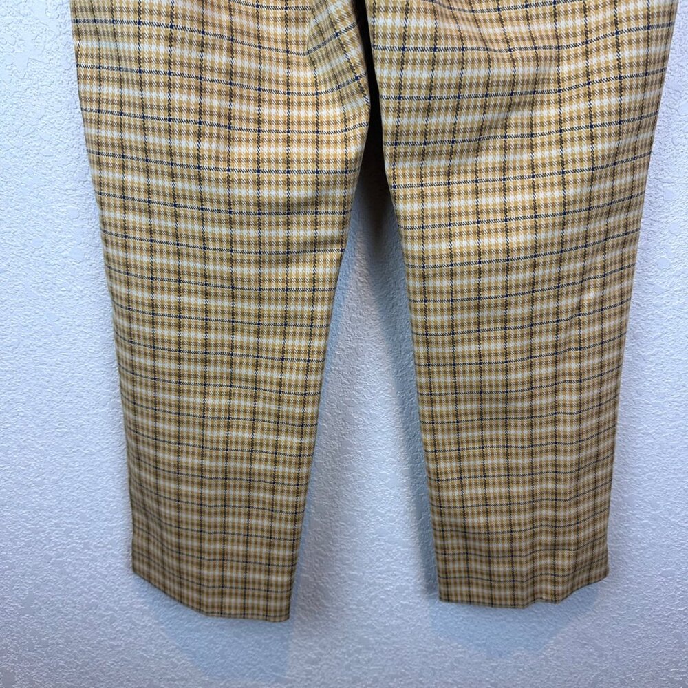 NWT Liverpool Yellow Plaid Trousers Womens Size 4 Rockabilly Pin Up Goth Retro - Picture 9 of 11